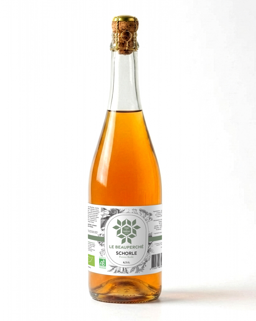 Schorle de pommes à cidre au basilic 75 cl