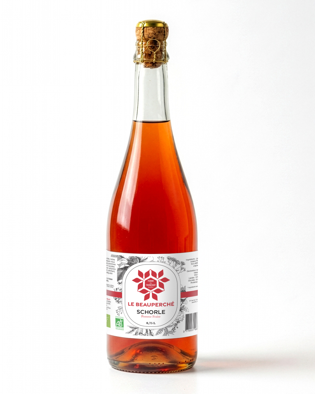 Schorle de pommes à cidre à la Fraise 75 cl