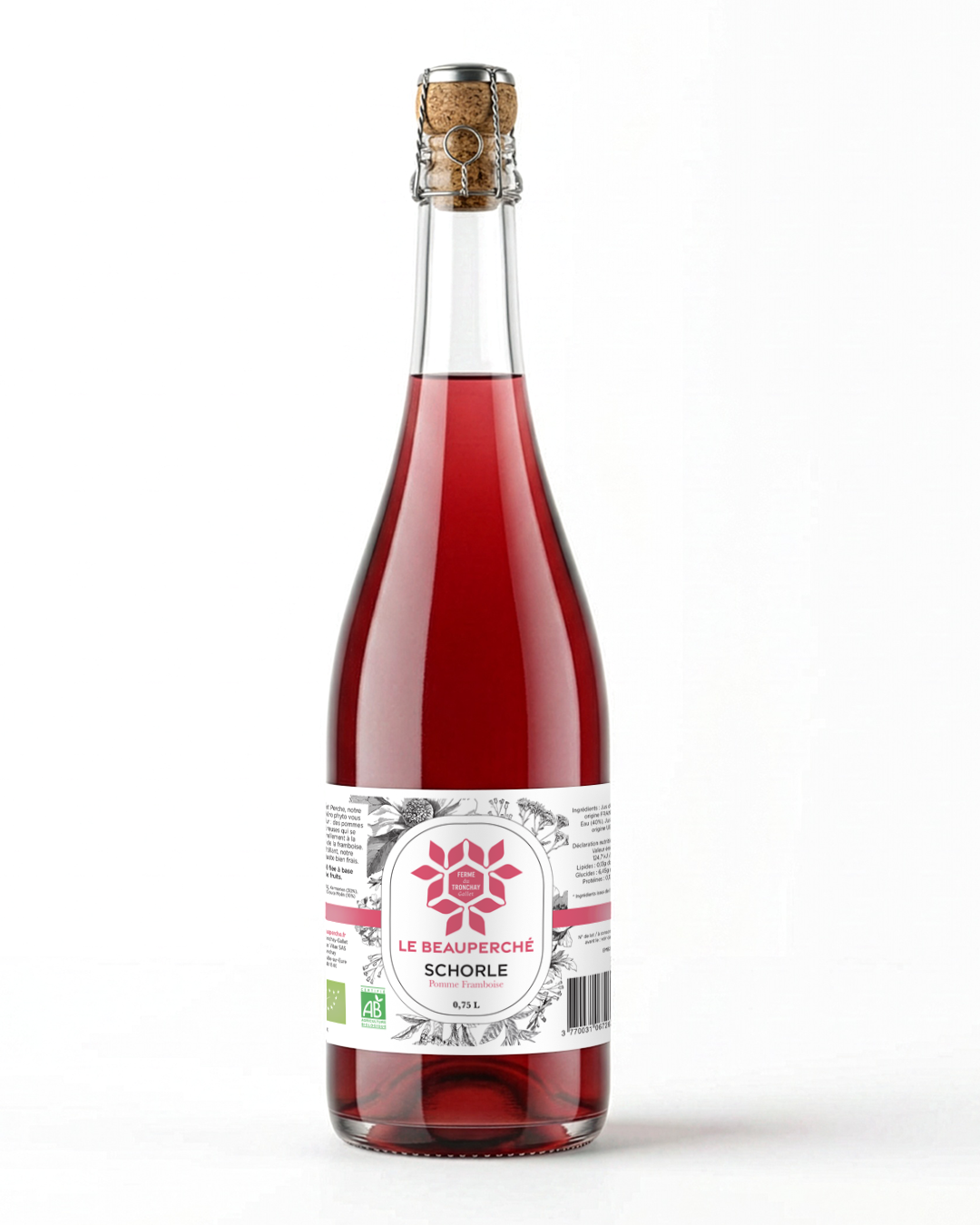 Schorle de pommes à cidre à la Framboise 75 cl