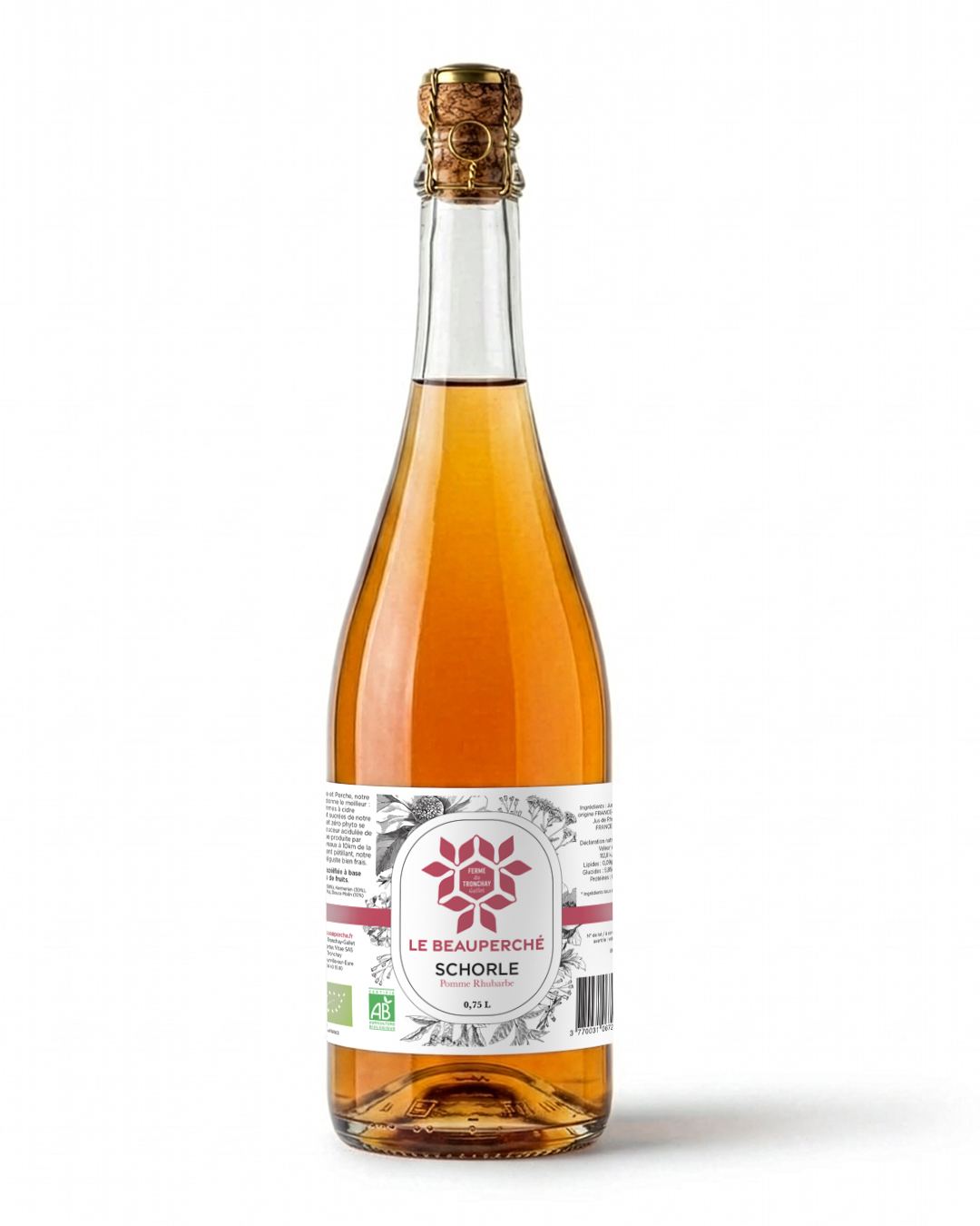 Schorle de pommes à cidre à la Rhubarbe 75 cl